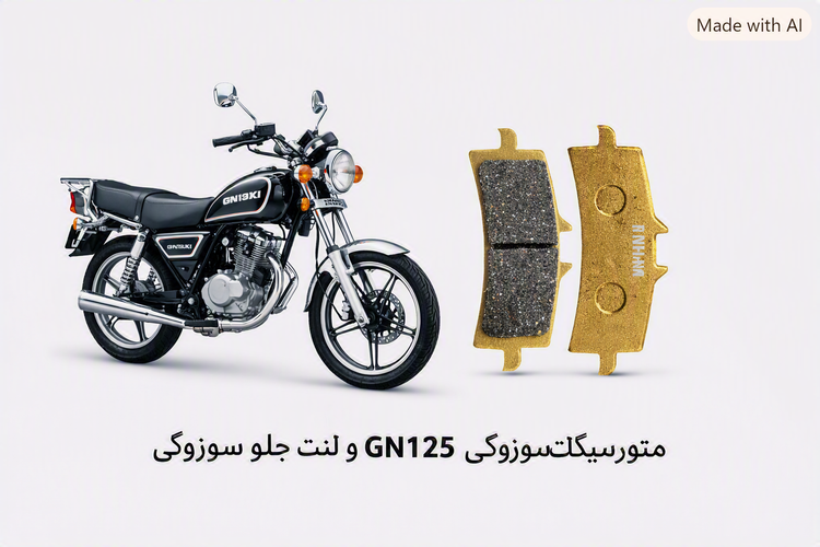 لنت دیسکی موتور سیکلت ترمز کد 65 لنت ترمز جلو موتور سیکلت سوزوکی GN 125 و 150